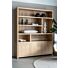 Boekenkast Diamond Breed 180cm 6 Vaks Eiken