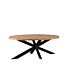 LABEL51 Eetkamertafel Zip - Rough - Mangohout - 210 cm - Ovaal