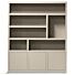  Boekenkast Set Diamond Taupe Links 120cm Eiken