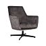 LABEL51 Fauteuil Toby - Antraciet - Velours