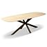 Eettafel Roxy Travertin Look Poot Anodic Brown 