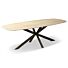 Eettafel Roxy Travertin Look Poot Anodic Brown 