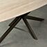 Eettafel Roxy Travertin Look Poot Anodic Brown 