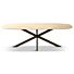 Eettafel Roxy Travertin Look Poot Anodic Brown 