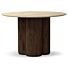 Eettafel Siem Travertine Look Walnoot Poot Ø120cm