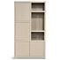 Boekenkast Diamond 120cm 4 Deuren 3 Open Vakken Taupe