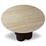 Eettafel Siem Travertine Look Walnoot Poot Ø120cm