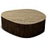 Organische Salontafel Swell Travertine en Mangohout