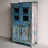 India Glass Door Cabinet Blauw