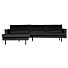 RODEO CHAISE LONGUE LINKS VELVET ANTRACIET