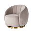  Draaifauteuil Jago white bouclé / brushed gold