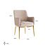 Eetkamerstoel Breeze Khaki Velvet Brushed Gold