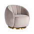 Draaifauteuil Jago khaki velvet / brushed gold