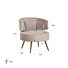 Fauteuil Hazel khaki velvet fire retardant