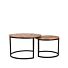 LABEL51 Salontafel Set Double - Rough - Mangohout - 70 cm