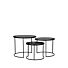LABEL51 Salontafel Set Tres - Zwart - Metaal - 55 cm