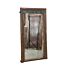 Houten Grote India Spiegel Bruin/Blauw