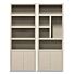 Boekenkasten Set Diamond Taupe Rechts Eiken