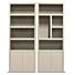  Boekenkasten Set Diamond Taupe Rechts Eiken