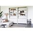 Boekenkast Diamond Taupe 120cm 5 Vaks Rechts Eiken