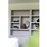 Boekenkast Diamond Taupe 120cm 5 Vaks Rechts Eiken