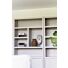 Boekenkast Diamond Taupe 120cm 5 Vaks Rechts Eiken