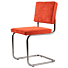  Zuiver Eetkamerstoel Ridge Rib Rood