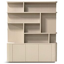Ronde vakkenkast boekenkast taupe 