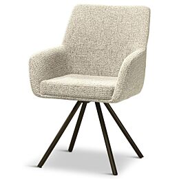 Eetkamerstoel David Beige Poot Anodic Brown