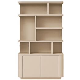 Boekenkast Japano 8-Vaks Taupe 120cm Links