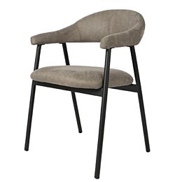 LABEL51 Eetkamerstoel Amaze Taupe Micro Suede 