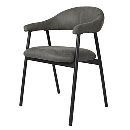 LABEL51 Eetkamerstoel Amaze Antraciet Micro Suede 