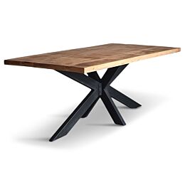 industriële eettafel mangohout