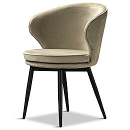 luxe draaistoel velours taupe 