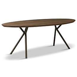 Eettafel Robin Ovaal Anodic Brown
