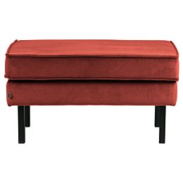 BePureHome Rodeo Hocker Velvet Chestnut