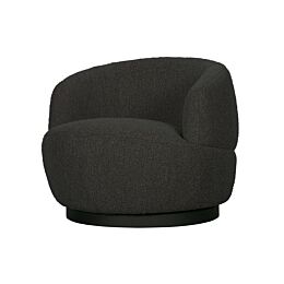 BePureHome Woolly Draaifauteuil Bouclé Antraciet