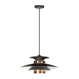 Hanglamp Potenza Zwart/Koper