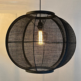 Hanglamp Fabric Black ø78 Cm