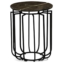 Bijzettafel Locco Marmer Bruin