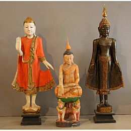 Buddha Black Standing Thailand 