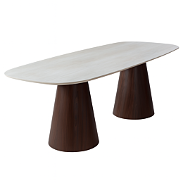 Eettafel Mira Deens Ovaal Met Walnoot Poten