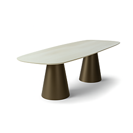 Eettafel Mira Deens Ovaal Met Anodic Brown Poten