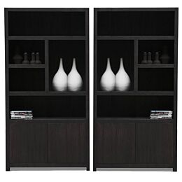 Boekenkast Set Diamond 120 5 vaks rechts + 5 vaks links Eiken