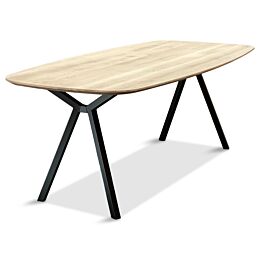 Eikenhouten Eettafel Rinske Edge Poot