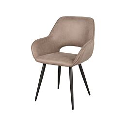 Eetkamerstoel Fer Taupe Micro Suede