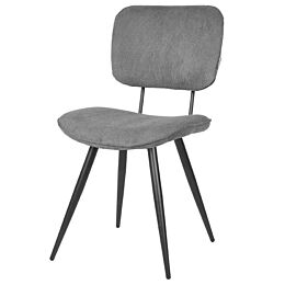 LABEL51 Eetkamerstoel Vic Donkergrijs Ribcord