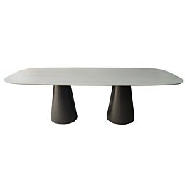 Eettafel Mira Deens Ovaal Met Anodic Brown Poten