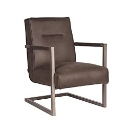 LABEL51 Fauteuil Jim - Antraciet - Microfiber