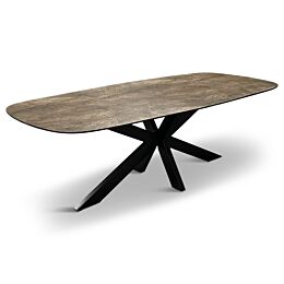 Eettafel Mica HPL Bruin Natuursteenlook